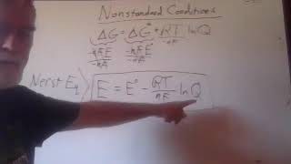 CHM2046 Chapter 20 Sections 4, 5, and 6: Standard and Nonstandard Cell Potential Calculations