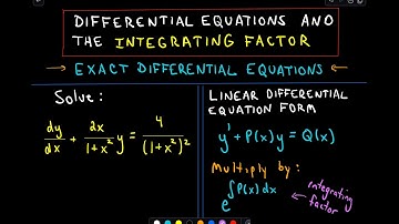 ❖ Integrating Factor to Solve a Differential Equation ❖