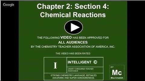 Pearson Chapter 2: Section 4: Chemical Reactions