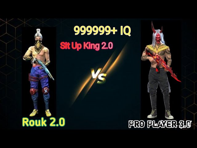 1 vs 1 game crazy game play😂 with pro player, Rouk 2.0 vs Pro Player  3.0, Mobile player