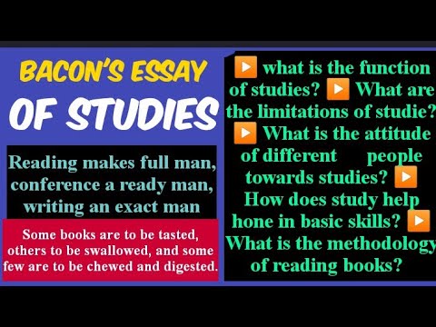 short questions of bacon essays