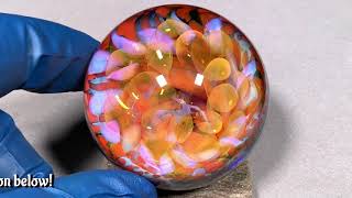Vortex Marble Handmade by Bill Grout 2.14" Warm Cascade 012526 Borosilicate Glass Wealth