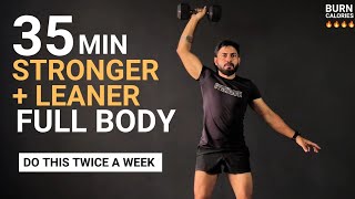 35 Min Stronger & Leaner Full Body Workout | Strength + Fat Burn 🔥 | No Repeat | Home Workout  screenshot 3