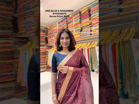 Chiffon Saree’s in Commercial Street Bangalore | @knssilksdesigners #trending #saree #khushbu