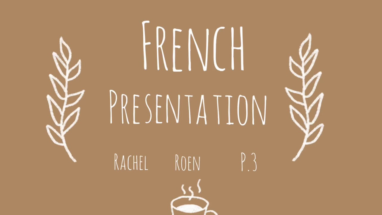how to say my presentation in french