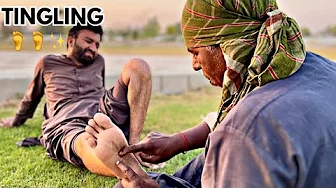 ASMR FEET & LEG CARE MOST TINGLING MASSAGE MEN FOR STRESS RELIEF | FOOT REFLEXOLOGY ASMR MASSAGE