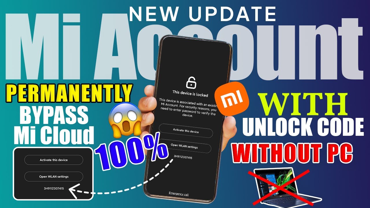 MI Account Remove Permanent | New  Unlock Code Free | Solve *Activate This Device* Mi Account