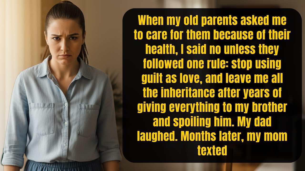 I Will Never Take Care of My Aging Parents Until They Follow My One Golden Rule