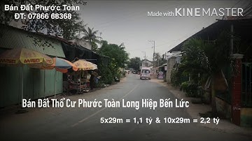 Đã Bán Đất Thổ Cư Phước Toàn | Gần Chợ Gò Đen - Xã Long Hiệp Bến Lức | ĐT ‘0786668368’