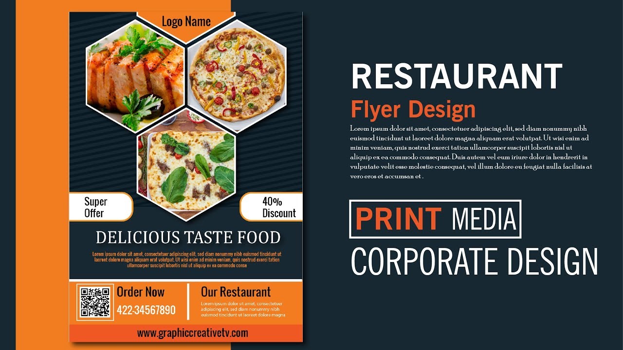Restaurant flyer Design | Poster Design | Banner Design | illustrator ...