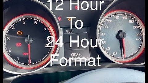 How to Change Instrument cluster Clock to 24-Hour Format from 12-Hour on Suzuki Swift & Baleno