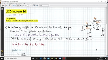 Voltage Series Feedback Opamp numerical