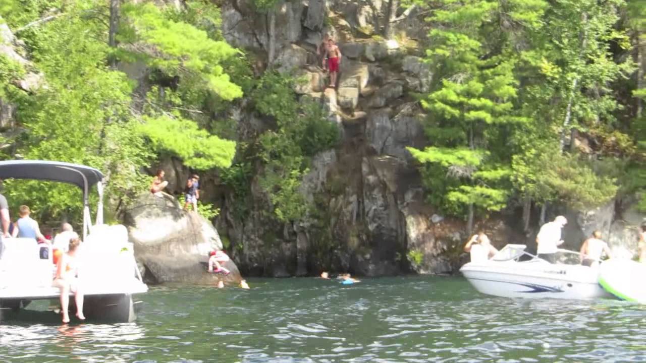 Cliff Diving at Calf's Pen NY 2013 YouTube