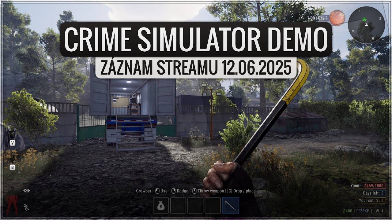 Crime Simulator [DEMO] Záznam streamu 12.6.2025