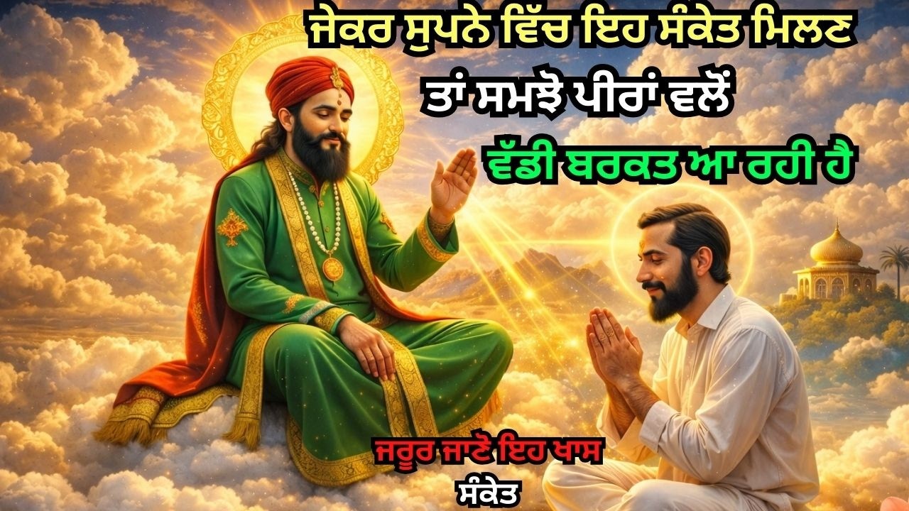 ਜੇਕਰ ਸੁਪਨੇ ਵਿੱਚ ਇਹ ਸੰਕੇਤ ਮਿਲਣ ਤਾਂ ਸਮਝੋ ਪੀਰਾਂ ਵਲੋਂ ਵੱਡੀ ਬਰਕਤ ਆ ਰਹੀ ਹੈ - ਜਰੂਰ ਜਾਣੋ ਇਹ ਖਾਸ ਸੰਕੇਤ