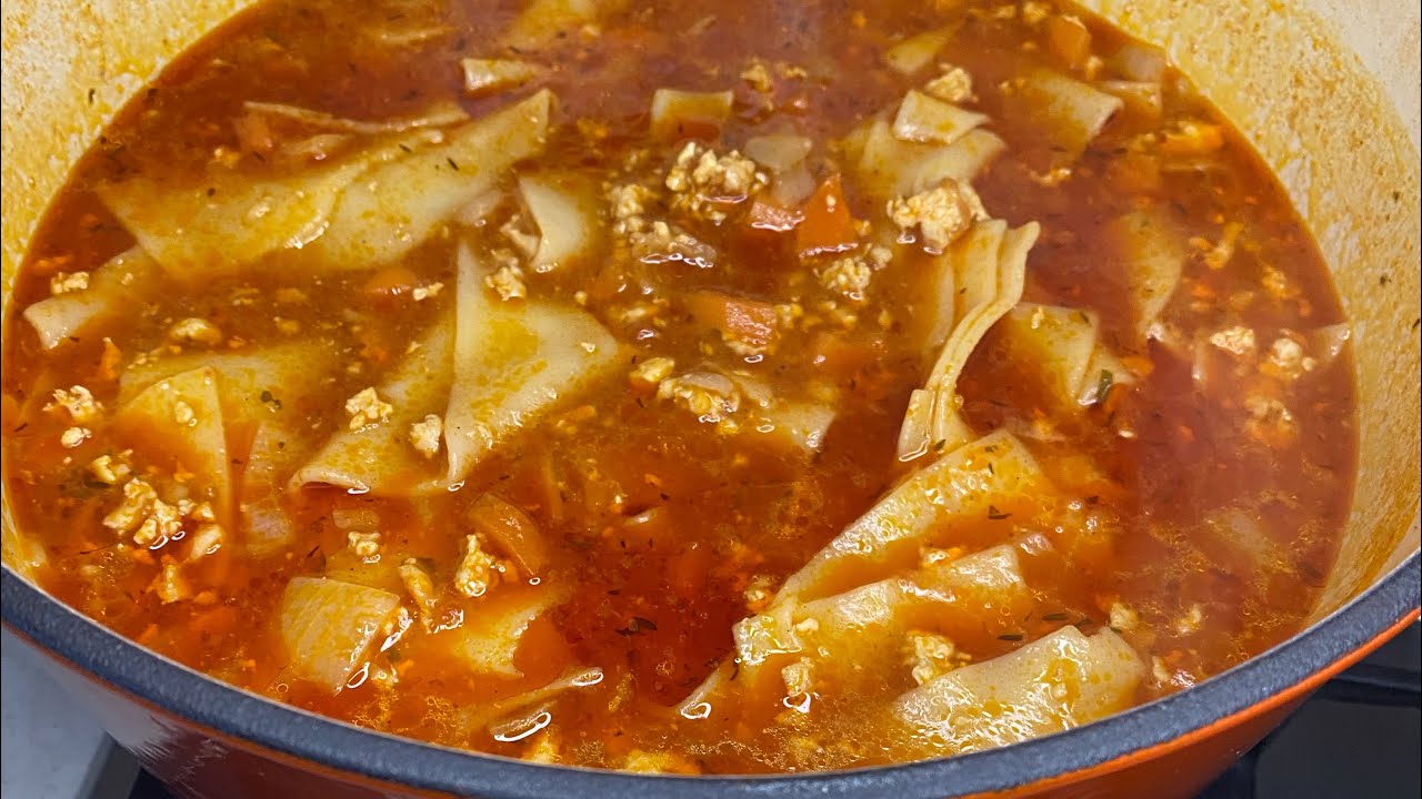 How To Make Chicken Lasagna Soup | one pot lasagna soup recipe