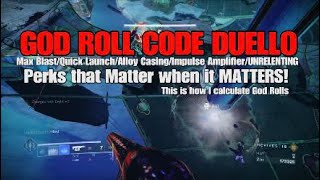 Code Duello God Roll Moment