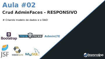 Minicurso de Crud AdminFaces - RESPONSIVO #Aula 2 - Criando modelo de dados e o DAO