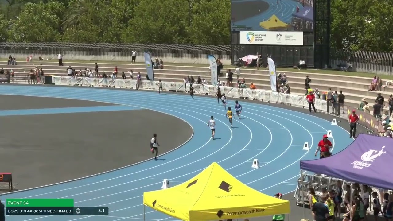 Финал эстафеты 4х100 м (до 10 лет), мальчики, финал (3 места) - Чемпионат штата по эстафетам Comm...