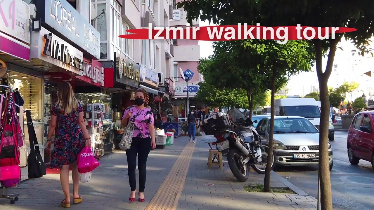 Izmir, तुर्किये | Konak İnönü सड़क | पैदल यात्रा 4K
