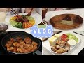 ENG) VLOG | 자취생 브이로그 🍰 일본가정식 쿠킹클래스 듣고, 목살된장구이, 쫀득한 녹차바스크치즈케이크 만드는 자취 일상 (훈제오리냉채, 소고기미역국)