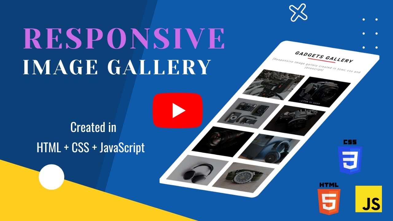Create Responsive Image Gallery in HTML CSS and JavaScript || Create ...