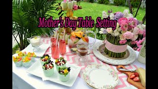 Mother’s Day Brunch Table Setting Ideas and Decorations.