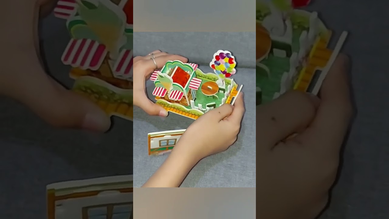 Modern Ice Cream House Paper Jigsaw Puzzle! Easy To Connect No Scissors No Glue! Part 3