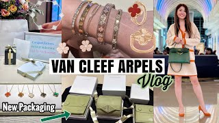 VCA SHOPPING VLOG - BEATING THE PRICE INCREASE Van Cleef NEW Packaging + Perlee Bracelets Try On