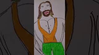 Quick Drawing of a fictional pro wrestler. 💚💫 #wwe #wrestling #drawing #sketch