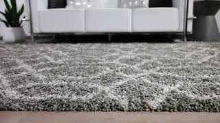 Modern Shag Area Rug Beige