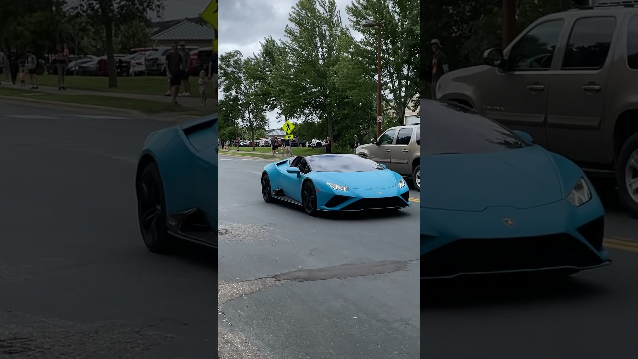 What a Lamborghini Huracan Evo Spyder sounds like