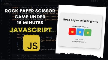 Learn JavaScript: Day 2 - Rock, Paper, Scissors Game in just 15 Minutes.
