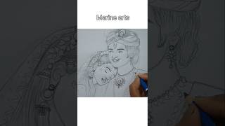 radha krishna drawing❤️ #shorts #radhakrishna #couple #love #sketch #art