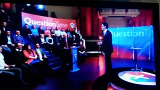 Ed Miliband Tripping on live TV on Questiont Time