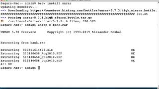 unrar command not found in mac | open or extract rar files in mac terminal