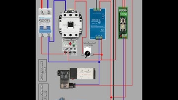 control circuit involving a proximity sensor, a solenoid valve, and a power relay interface wiring