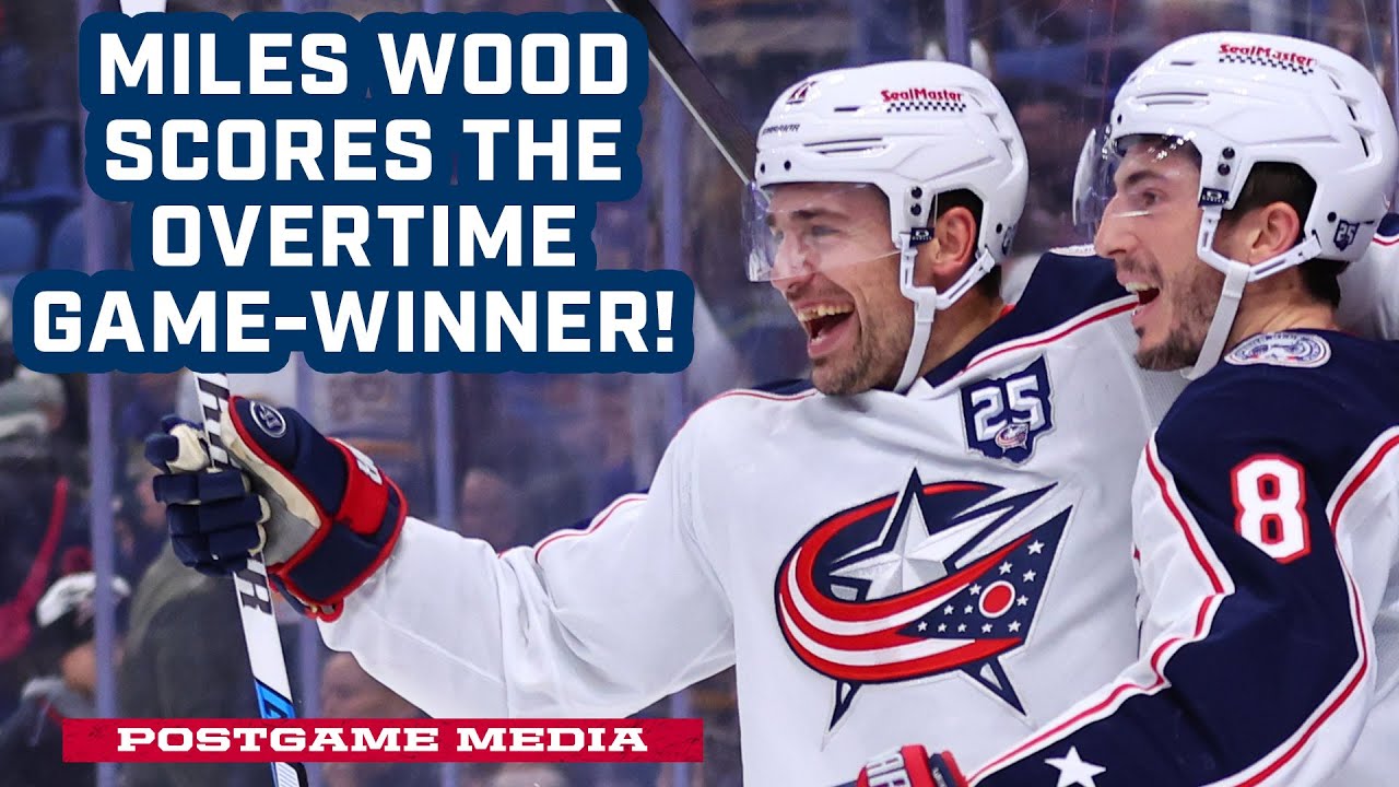 «БЛЮ ДЖЕКЕТС» ПОБЕДИЛИ СО СЧЕТОМ 4:3 В ОВЕРТАЙНЕ! Майлз Вуд забивает победный гол в овертайме! | ...