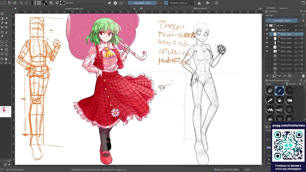 Drawing Yuuka kazami from touhou Project in dairi Artstyle/ 東方