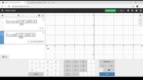 QUADRATIC FORMULA ON DESMOS
