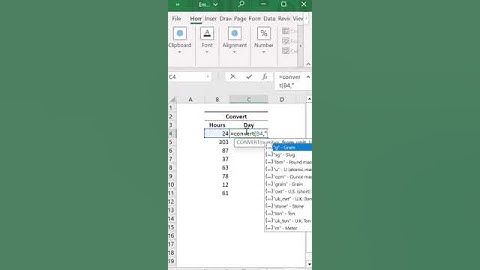 AUTOMATICALLY CONVERT HOURS TO DAYS IN EXCEL #excel #shortvideo #viral #hours #day #convert #tricks