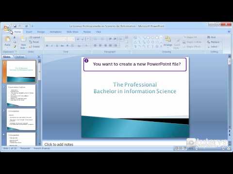 How to create and open a PowerPoint 2007 presentation?