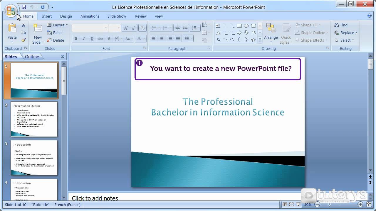 how to make presentation in powerpoint 2007