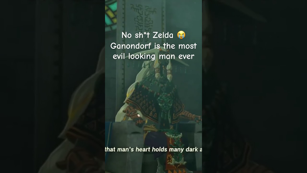 No sh*t Zelda 😭 Ganondorf is the most evil looking man ever 