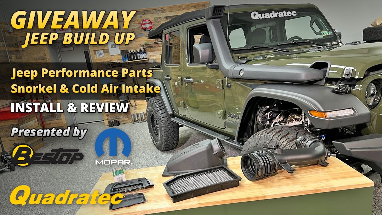 Mopar Snorkel & Cold Air Intake Install for Jeep Wrangler JL - Win This Jeep!  - YouTube