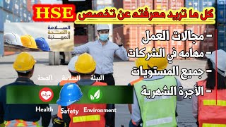 تخصص Hse بجميع مستوياته، ماهي مجالات العمل و ماهو راتب الموظف في هذا المجال؟