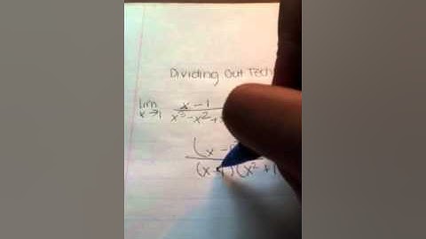 Dividing out technique- limits