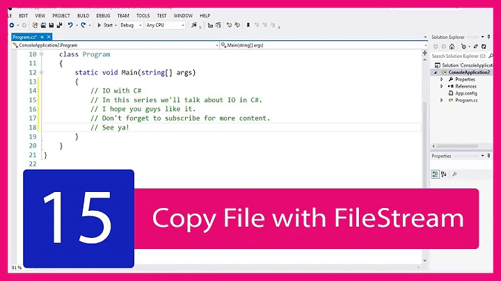 C# IO Tutorial #15 - How to Copy File Using FileStream