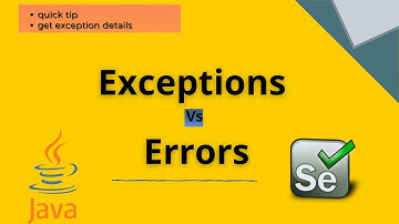 Exception Vs Error | Java