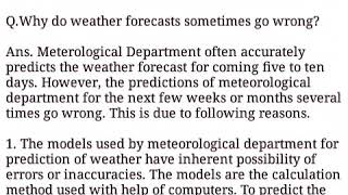 Why do weather forecasts sometimes go wrong?